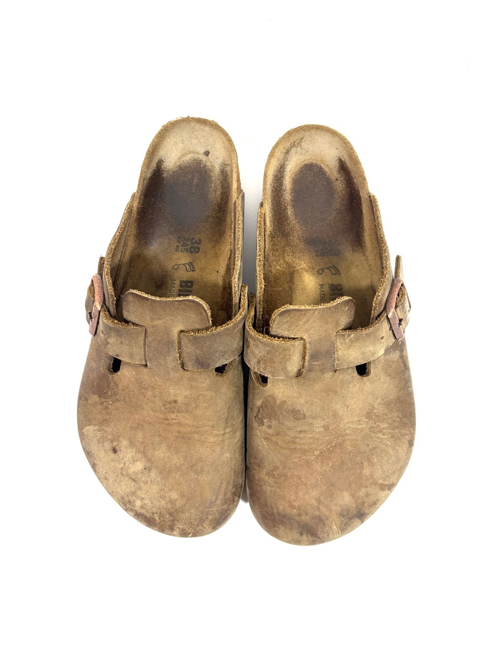 Birkenstock Boston Oiled Leather Clogs - Tobacco Brown - EU 38 (US 7-7.5)